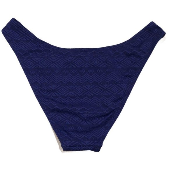 Xhilaration High Leg Scoop Waist Swim Bottom Purple Large Medium Womens Summer - Picture 3 of 4